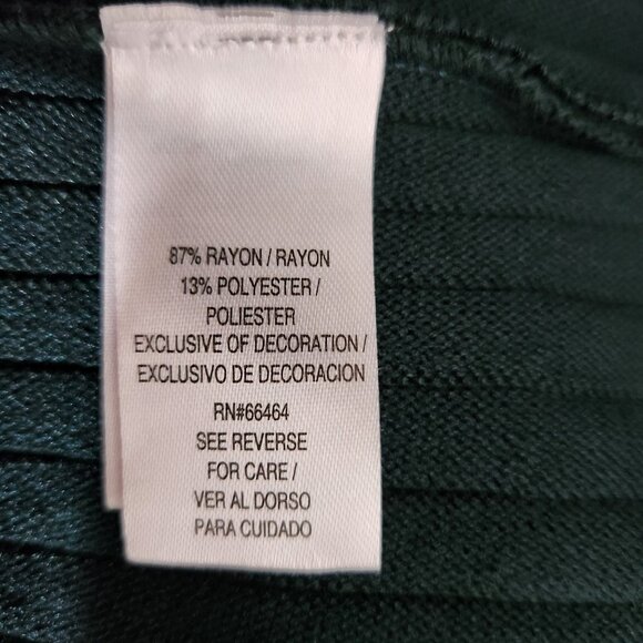 Studio One New York Dress Womens XL Ribbed Knit Button Detail Midi Fit Flaire - Picture 10 of 13